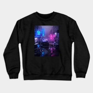 Retro Synthwave Inspired 80s Triangle Crewneck Sweatshirt